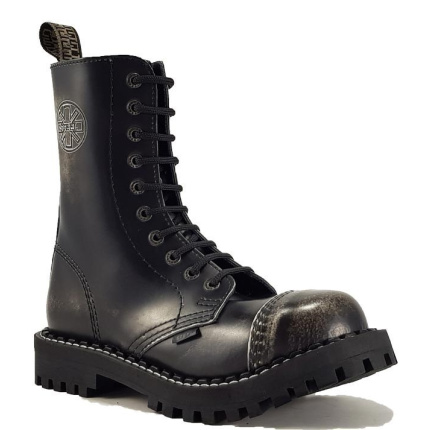 cizme martinke steel 10 k white black