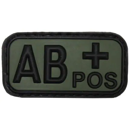Amblem sa krvnom grupom na čičak traku – military shop, army shop