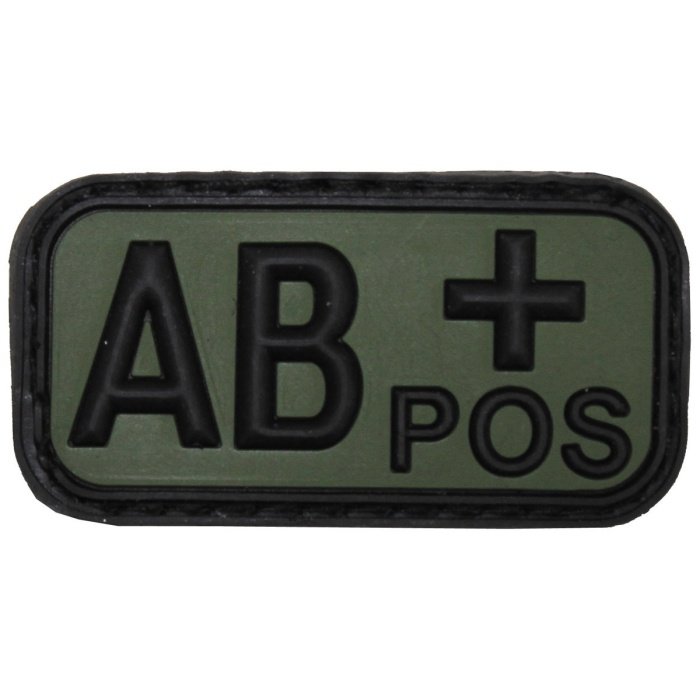 Amblem sa krvnom grupom na čičak traku – military shop, army shop