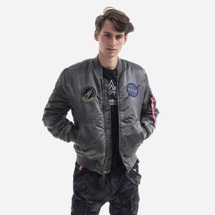 jakna MA1 NASA Battlewash Alpha Industries siva