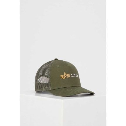 kačket trucker Alpha Industries Label – Zelena