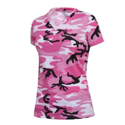 ženska majica pink camo Rothco kratki rukav