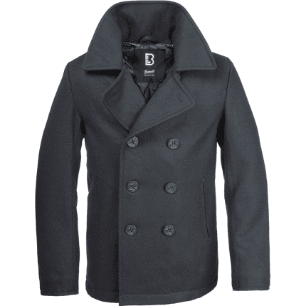 muski kaput Brandit Pea coat vuna – Crna M