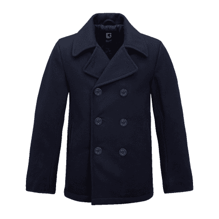 muski kaput Brandit Pea coat vuna – Teget 3XL