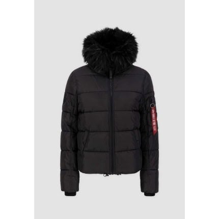 ženska zimska jakna Alpha Industries Hooded Puffer crna