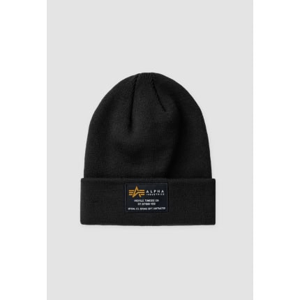 zimska kapa Alpha Industries Crew Beanie crna maslinasta