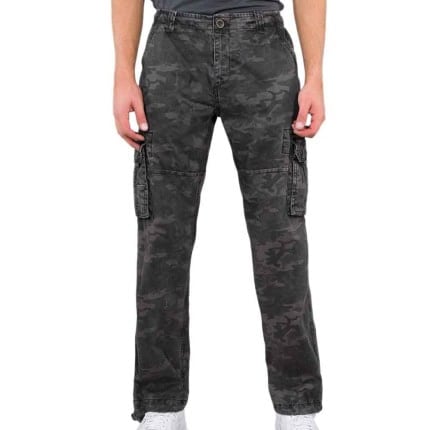 kargo pantalone Alpha Industries Jet crna – Dark camo 32