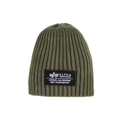 zimska kapa Alpha Industries Heavy Rib II crna