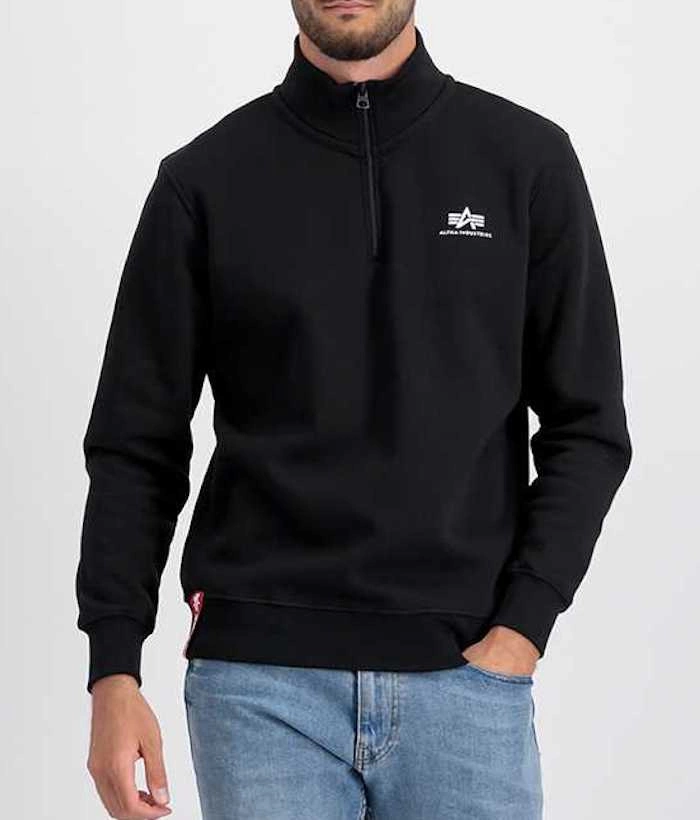 duks alpha industries basic half zip #108308 crni duks alpha industries basic half zip 108308 crni