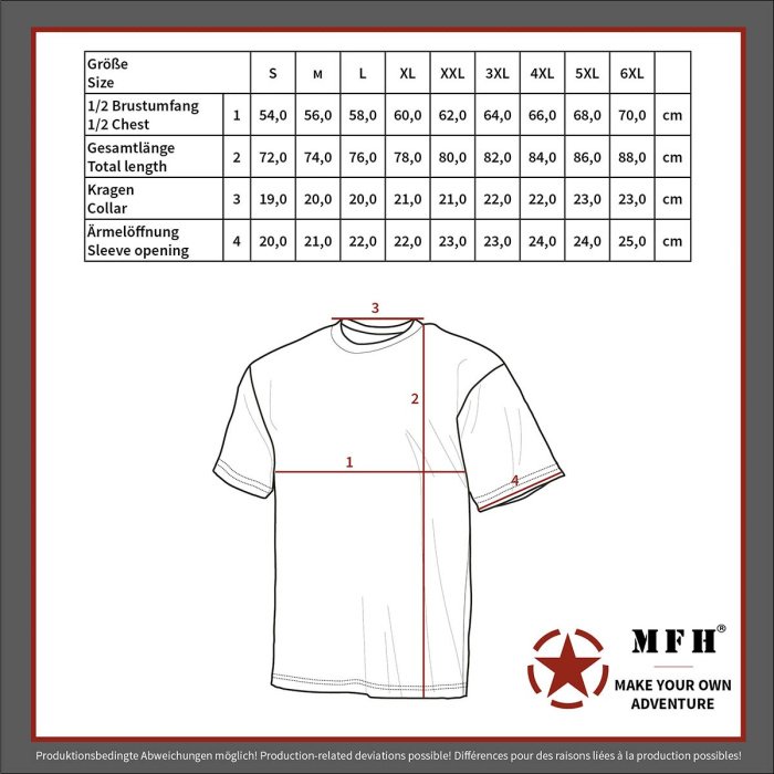 majica max fuchs 00105 size chart