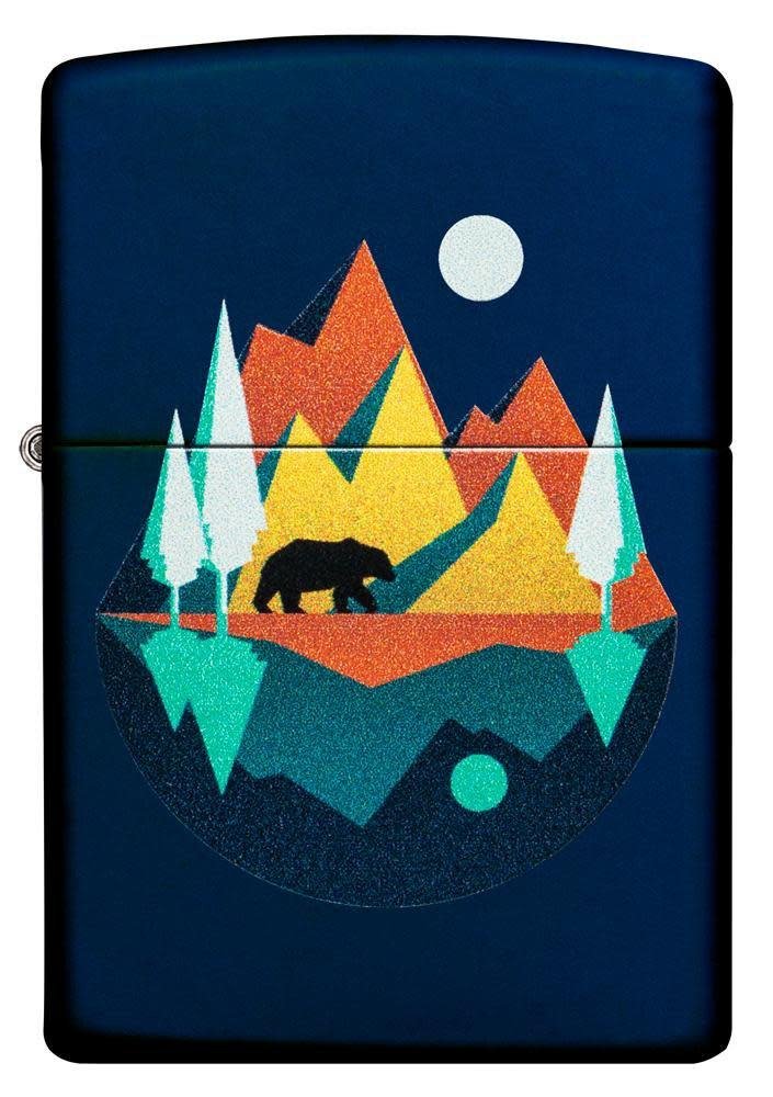 zippo Geometric Bear and Mountains Design 6 zippo Geometric Bear and Mountains Design 6