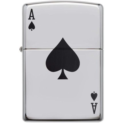 Zippo 24011 Ace of Spades hromirani upaljač visokog sjaja 2