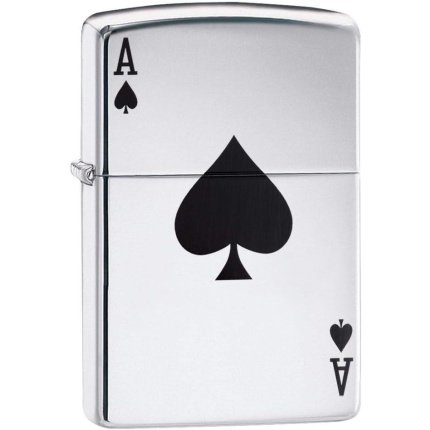 Zippo 24011 Ace of Spades hromirani upaljač visokog sjaja