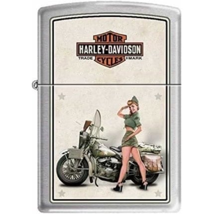 Zippo Harley Davidson WWII army pinup upaljač