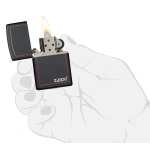 upaljac zippo matte black red 5