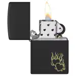 Upaljac Zippo Fire Heart Design #46004 Black OS 2