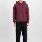 duks alpha backprint hoodie #178318 DARK CHERRY BORDO 2