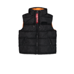 perjani prsluk Alpha Industries Hooded Puffer crni