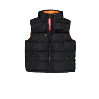 perjani prsluk Alpha Industries Hooded Puffer crni