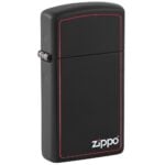 Zippo upaljač 1618ZB Slim Black and Red sa Zippo logom