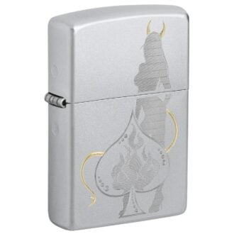 Zippo upaljač Devilish Ace Satin Chrome