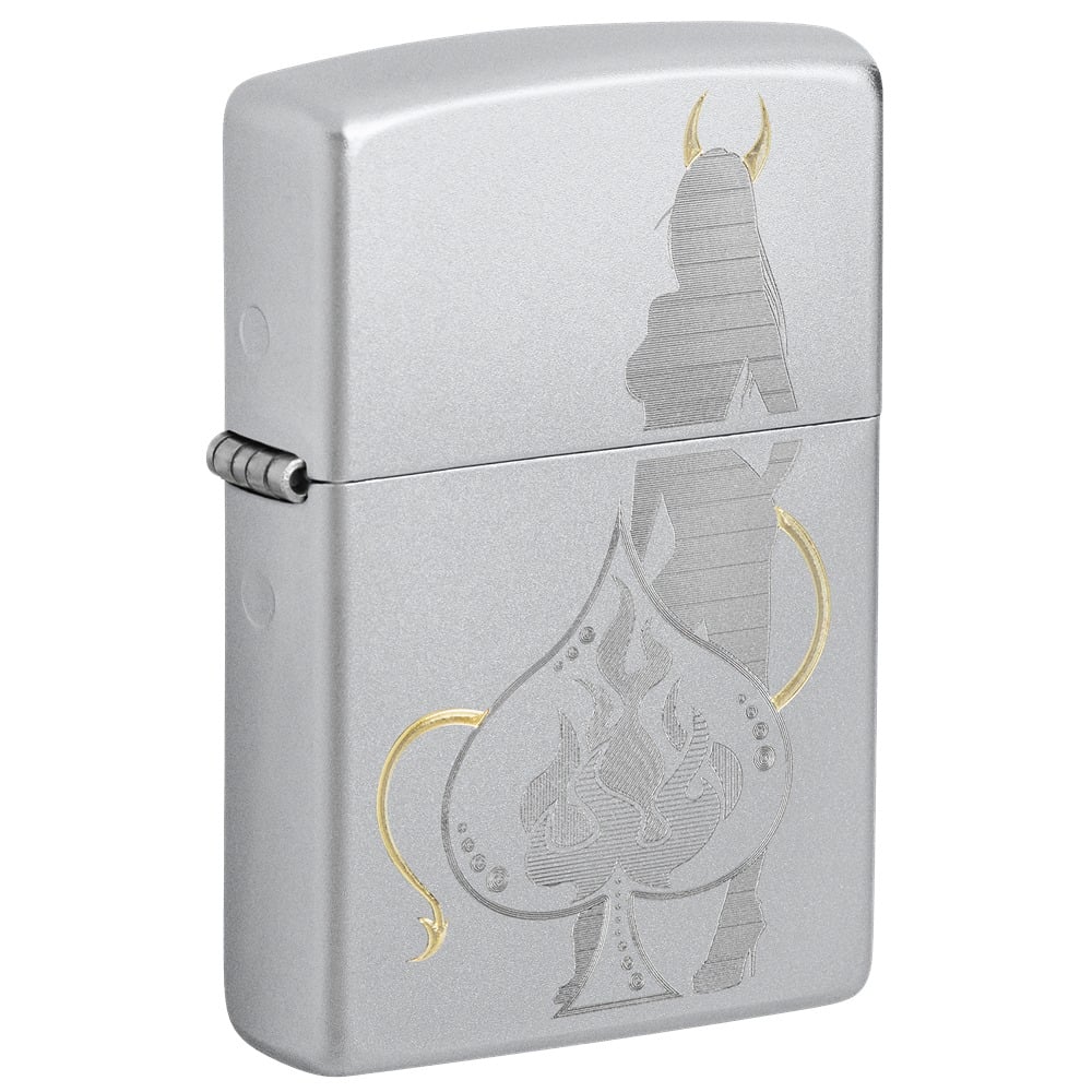 Zippo upaljač Devilish Ace Satin Chrome Zippo upaljač Devilish Ace Satin Chrome